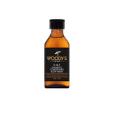 Woody's 3-in-1 Shampoo, Conditioner & Body Wash Travel Size for cleansing, conditioning, and hydrating hair and skin.
